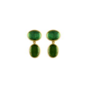 Small Green Tourmaline Amphora Earrings