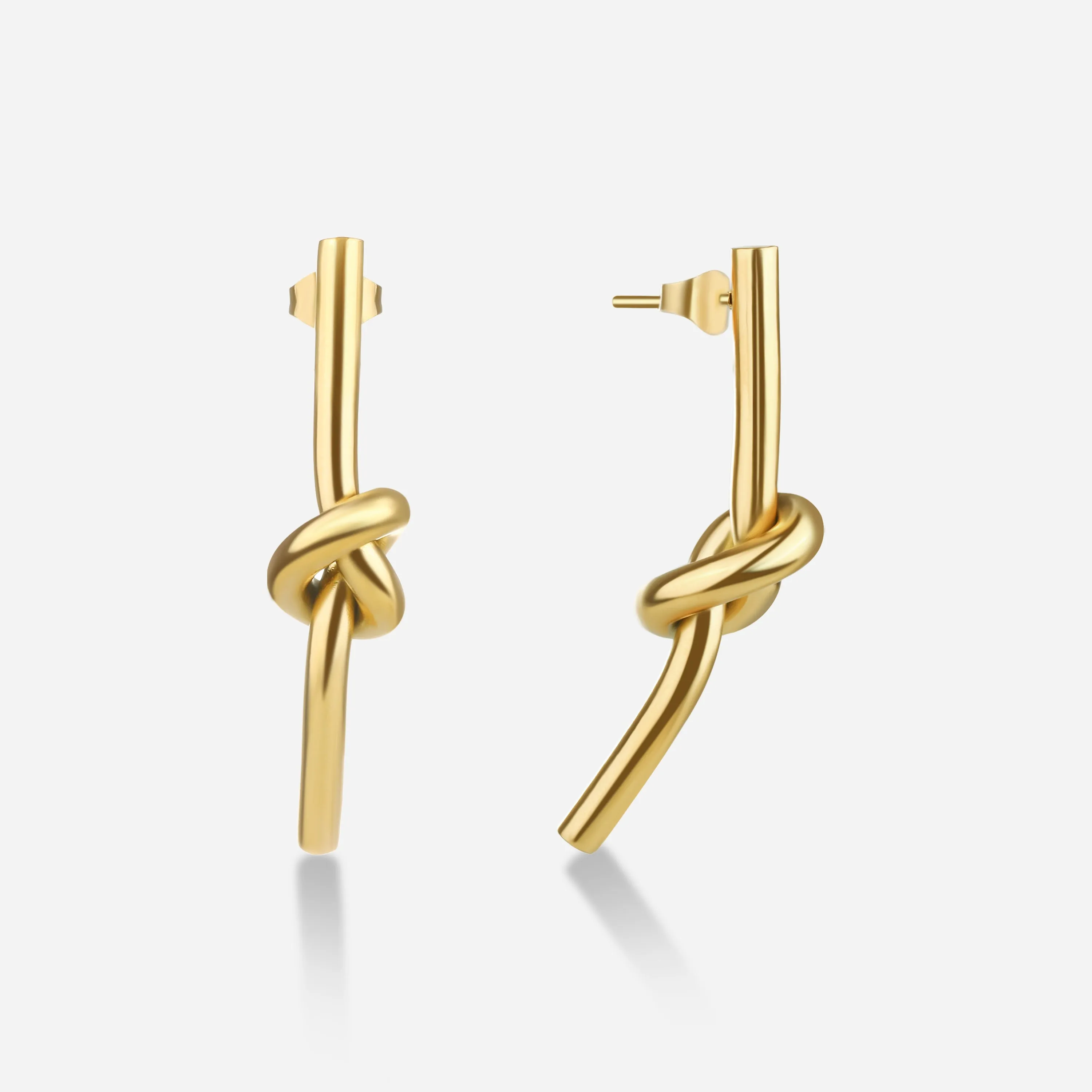 Stacy Knotted Gold Earrings