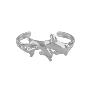 Sterling Silver Dolphin Toe Ring