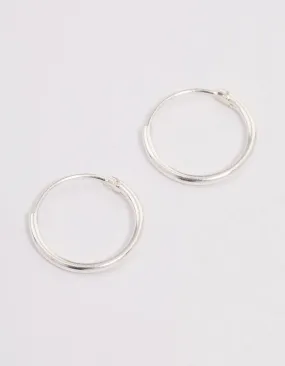 Sterling Silver Hoop Earrings 12mm