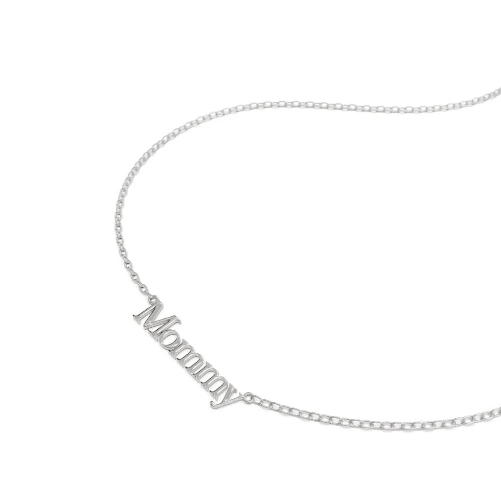 Sterling Silver Mama Necklace