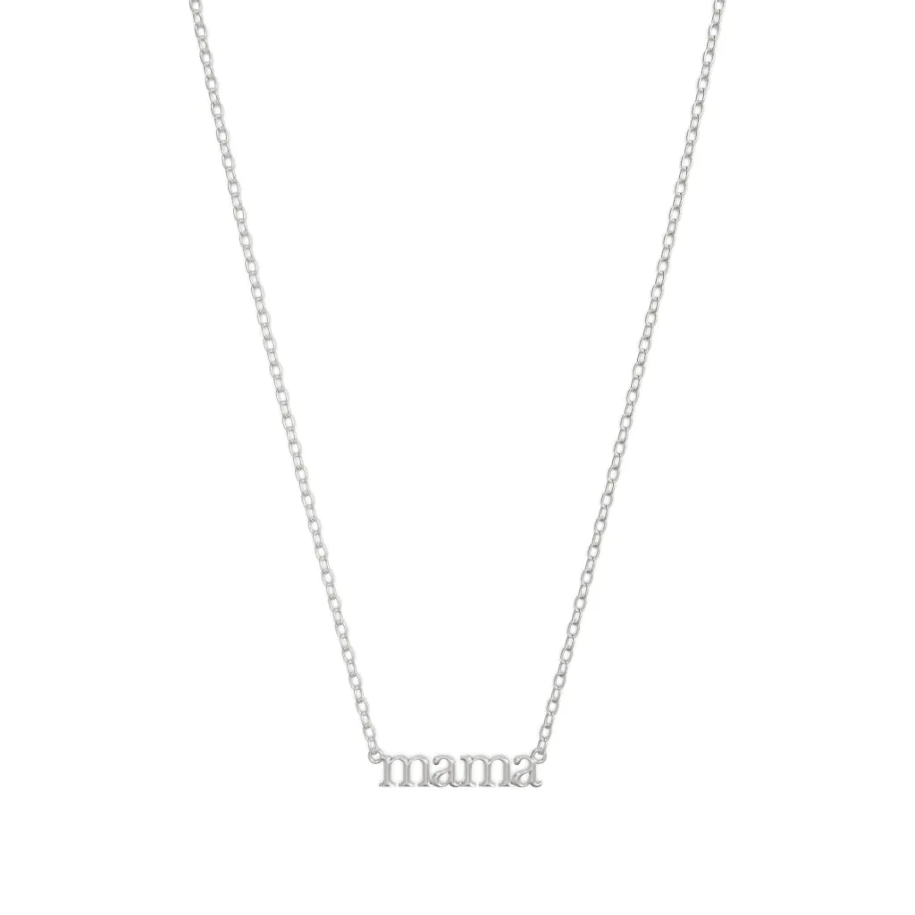 Sterling Silver Mama Necklace