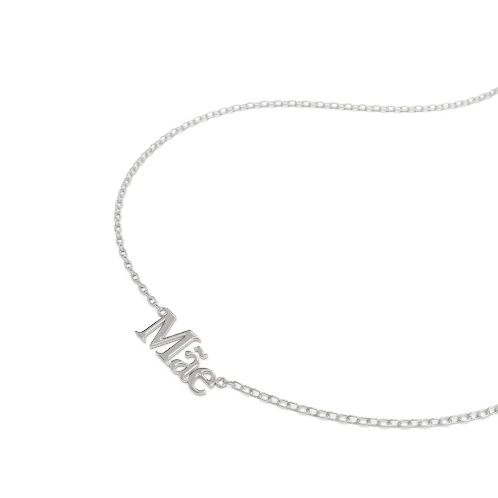 Sterling Silver Mama Necklace