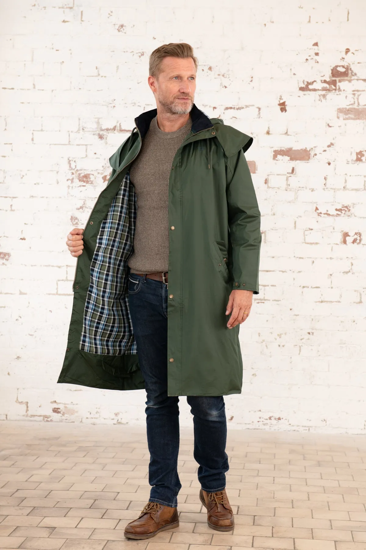 Stockman Full Length Rain Coat - Duffel