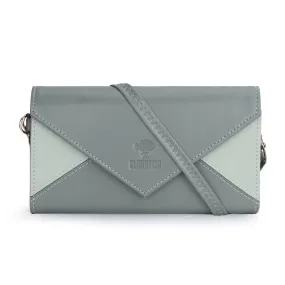 THE CLOWNFISH Asmi Collection Women Wallet Purse Sling Bag With Shoulder Belt (Olive Green)