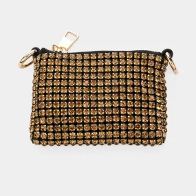 Topaz Bling Studded Mini HandBag / Crossbody Bag