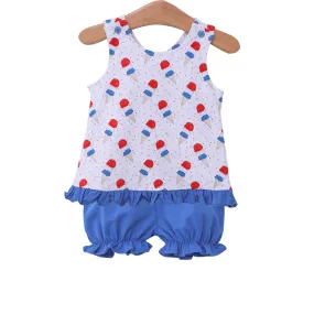 Trotter Street Kids - Patriotic Ice Cream Bloomer Set