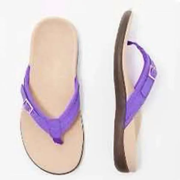 Women's Casual Simple Buckle Decorative Flip Flops 33833653C